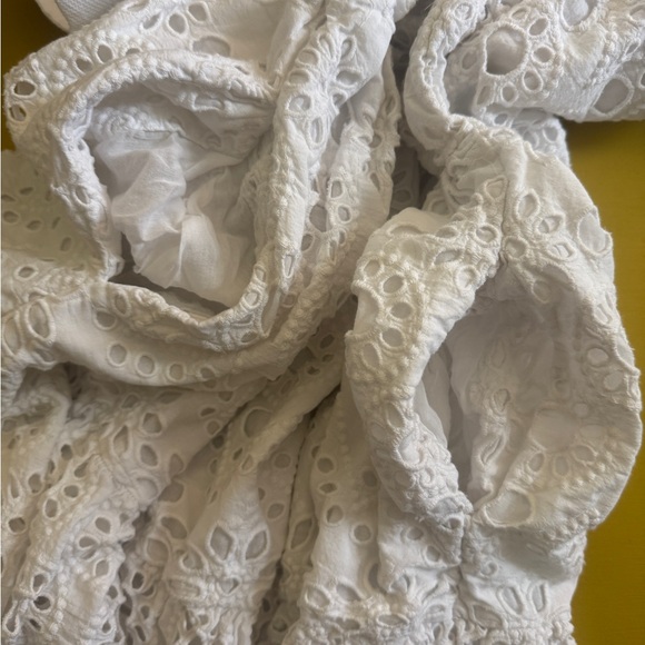 Gretchen Scott White Eyelet Little Bo Peep Shirt Dress Size Small - Picture 8 of 8